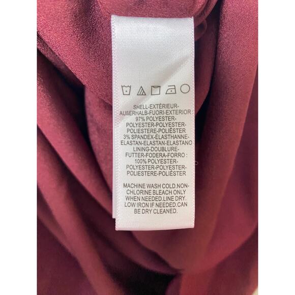 DRESS THE POPULATION DRESS BURGUNDY FALL WEDDING GUEST SHORT COCKTAIL FESTIVE - Picture 6 of 16